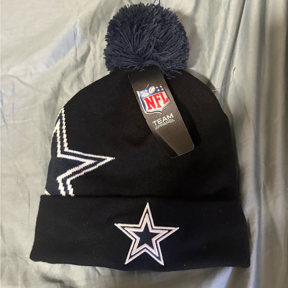 NFL Kids Star Beanie - Black and White